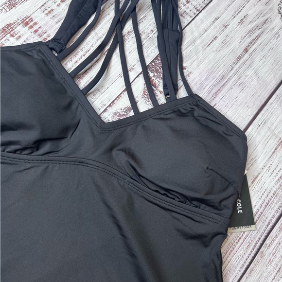 Kenneth Cole Tankini Swim Top Black - Picture 4 of 4